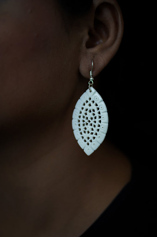 Artisan's Touch: Hand-Carved Bone Earrings | OnlyVking