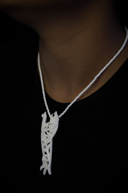 Mystic Marrow: Intricate Bone Necklace