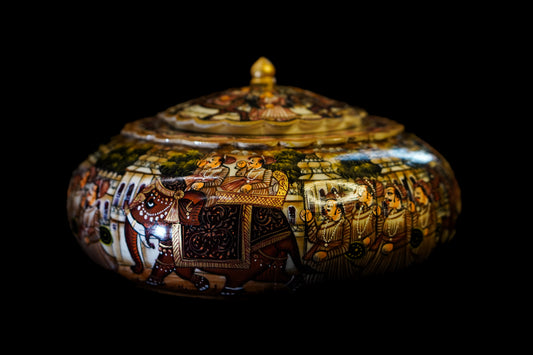 Whispers of Antiquity: Artisan-Made Pottery Keepsake Box