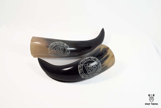 Viking Horn Mug with Valknut Symbol | OnlyViking