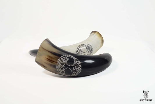 Viking Horn Mug with Yggdrasil Symbol | OnlyViking