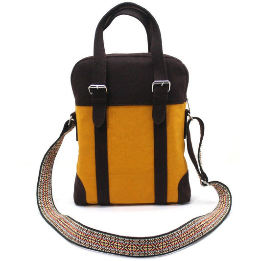 Wholesale Only Viking Designer Canvas Handbag with Shoulder strap and leather Handles