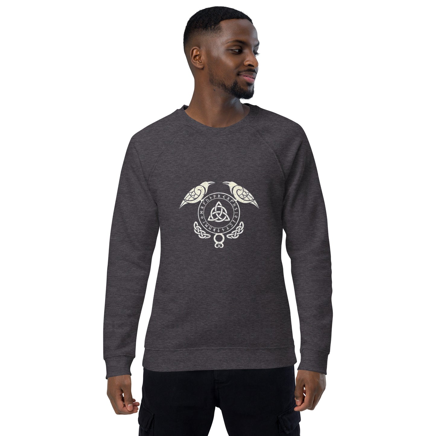 Unisex organic raglan sweatshirt | OnlyViking