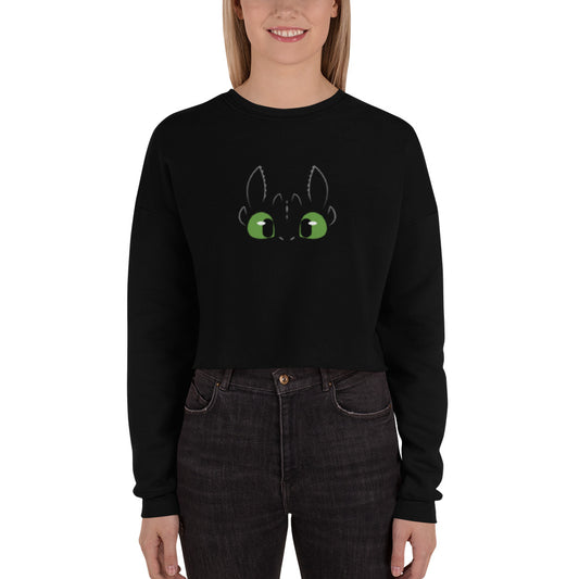 Toothless/Night Fury Crop Sweatshirt | OnlyViking
