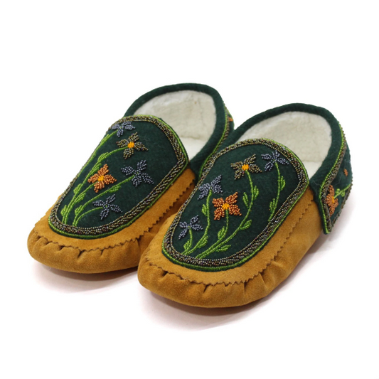 Moccasins Handmade beaded moccasins with Intricate bead-work | Genuine Leather