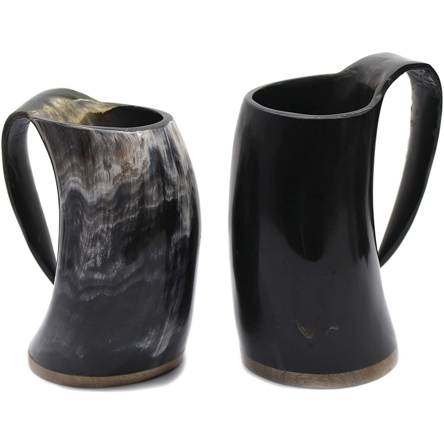 Viking Drinking Horn (set of 7) | 2 Mugs + 4 Shot Glasses + Corkscrew (Bottle/Can Opener) | Viking Gift