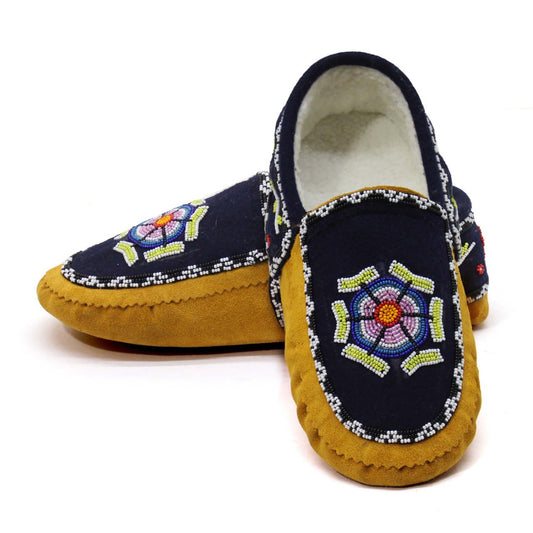 Genuine Leather Beaded Moccasins with Intricate beadwork | OnlyViking