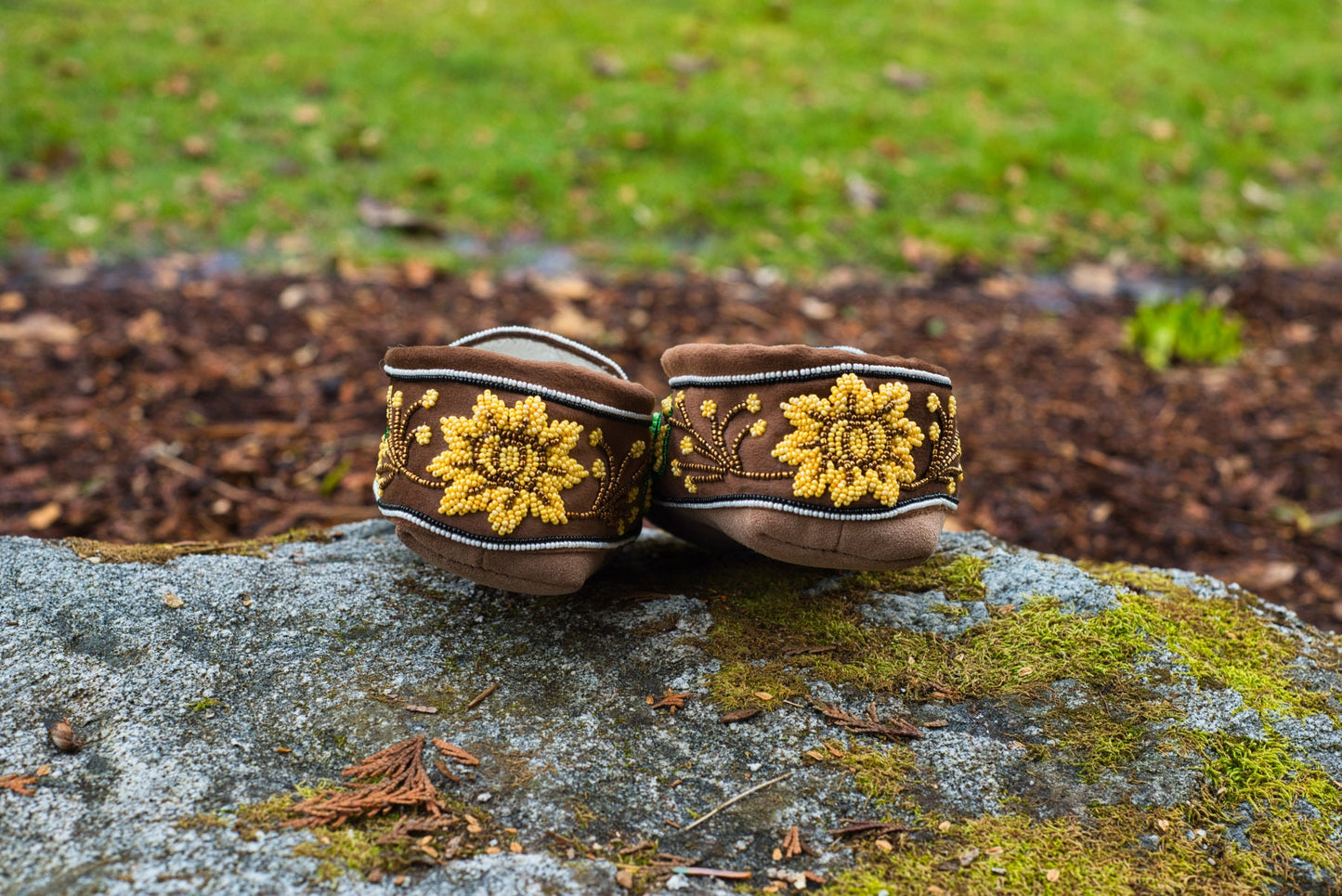 Moccasins Handmade beaded moccasins with Intricate bead-work | Genuine Leather