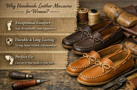 What Are Ladies Handmade Leather Moccasins?