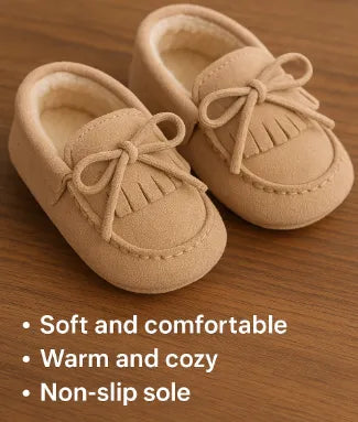 Baby Moccasin Slippers: Soft Leather Shoes for Newborns & Toddlers