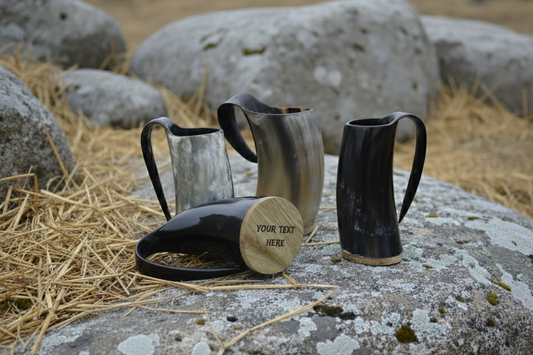 Authentic Viking Drinking Horns: Crafted from Genuine Ox Horn.