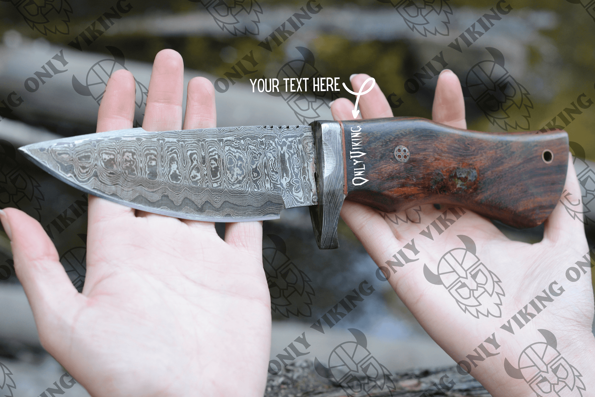 Damascus Knife - Quality Hunting and Camping, OnlyViking