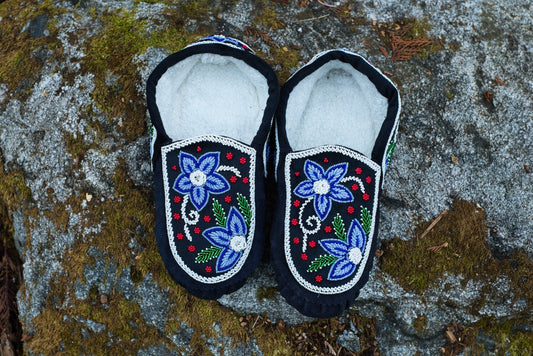 Moccasins Handmade beaded moccasins with Intricate bead-work | Genuine Leather
