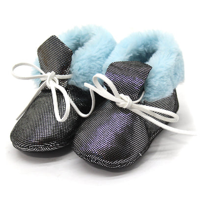 Genuine Soft Leather Handmade Moccasins/Shoes with fur for Babies